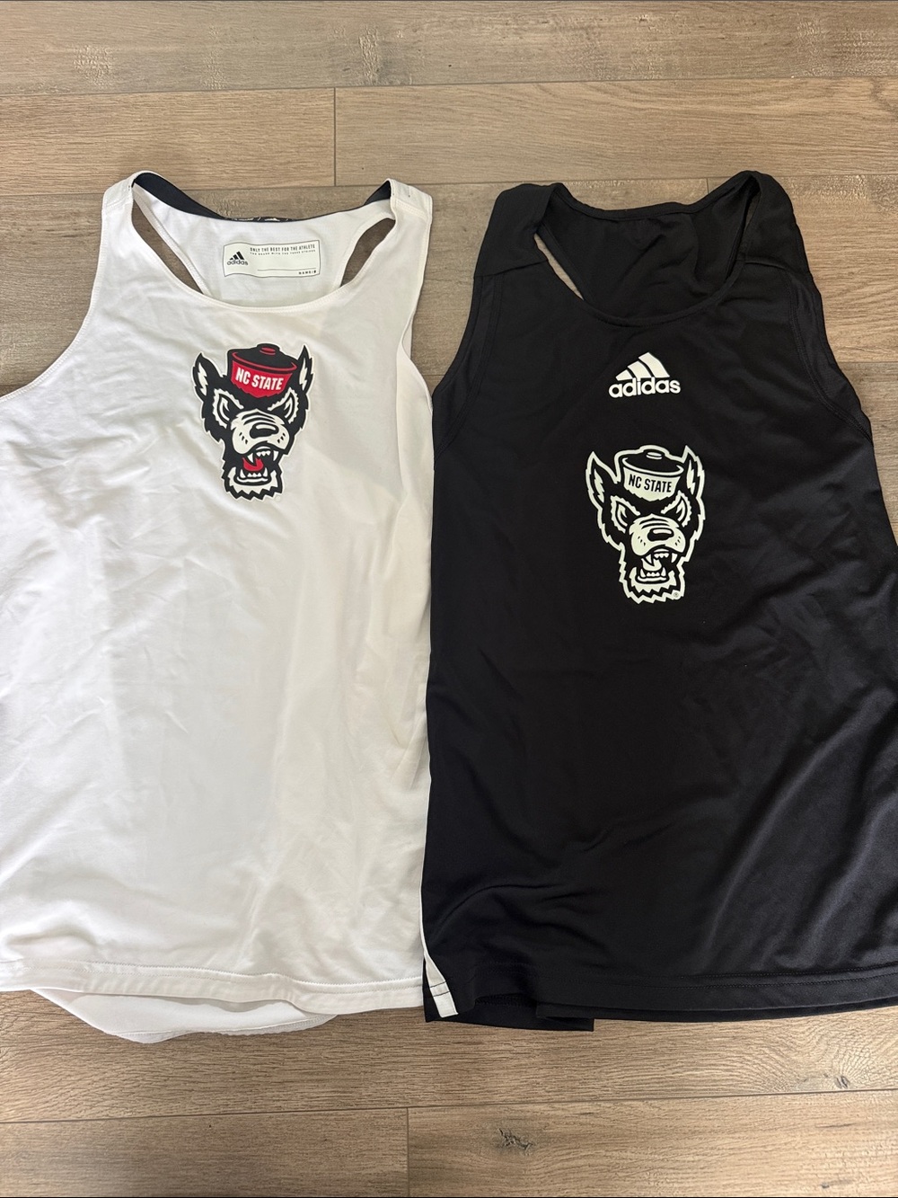NC State Wolfpack Racerback Tank Tops - Black & White